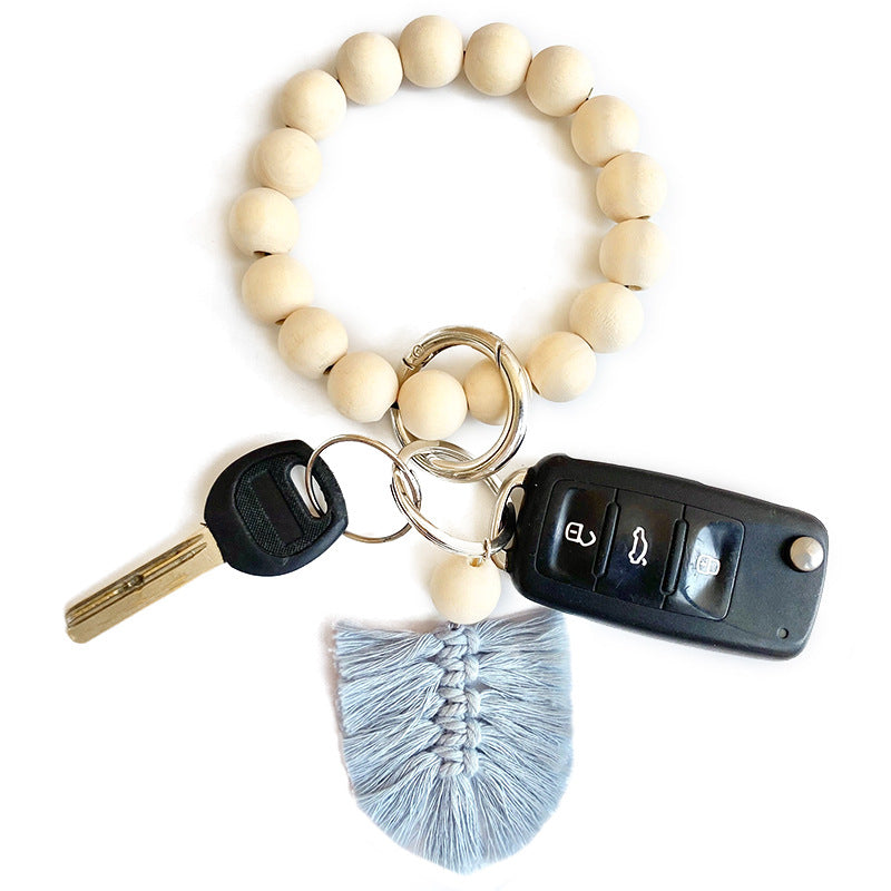 Wholesale Wooden Beads Bracelet Key Chain